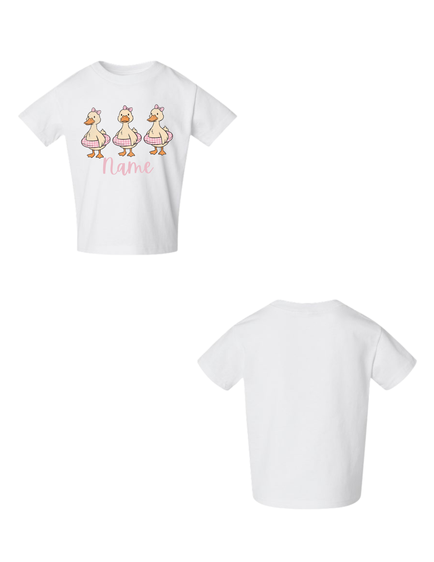 Infant/Toddler Girly Duck Name Tee/Onesie