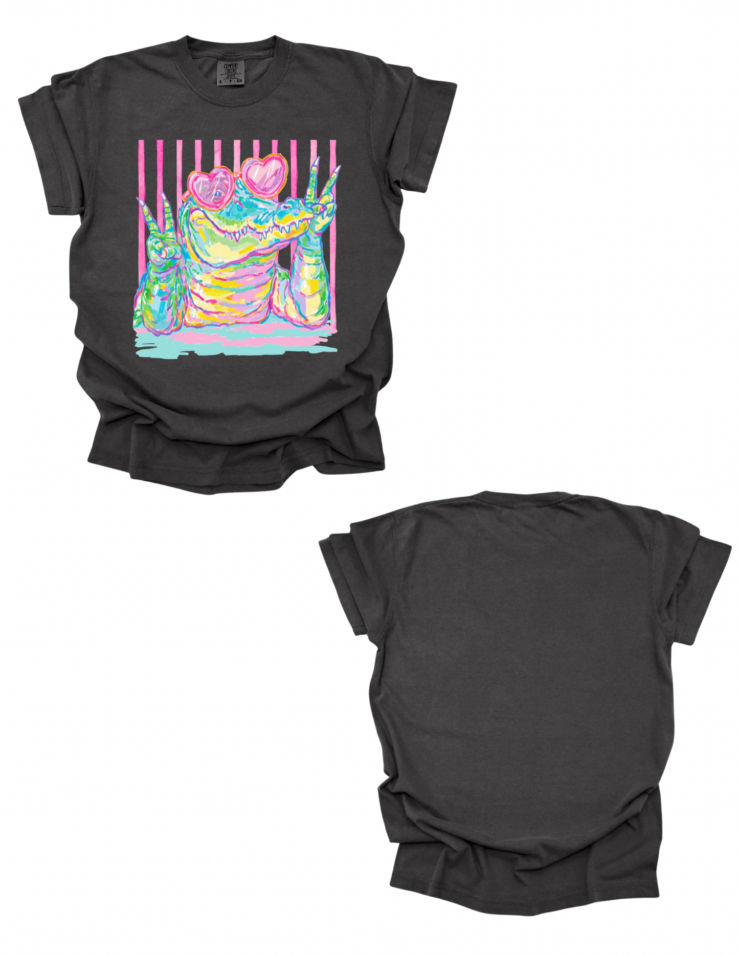 Striped Gator Comfort Colors Tee