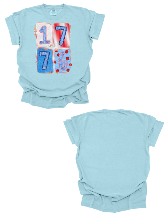 1776 Patchwork Comfort Colors Tee