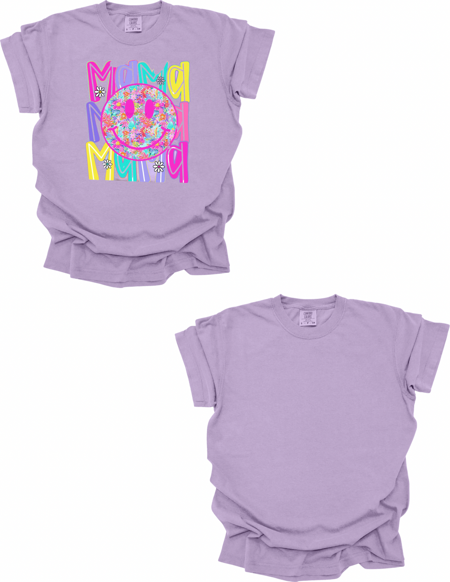 Smiley Face MAMA Comfort Colors Tee