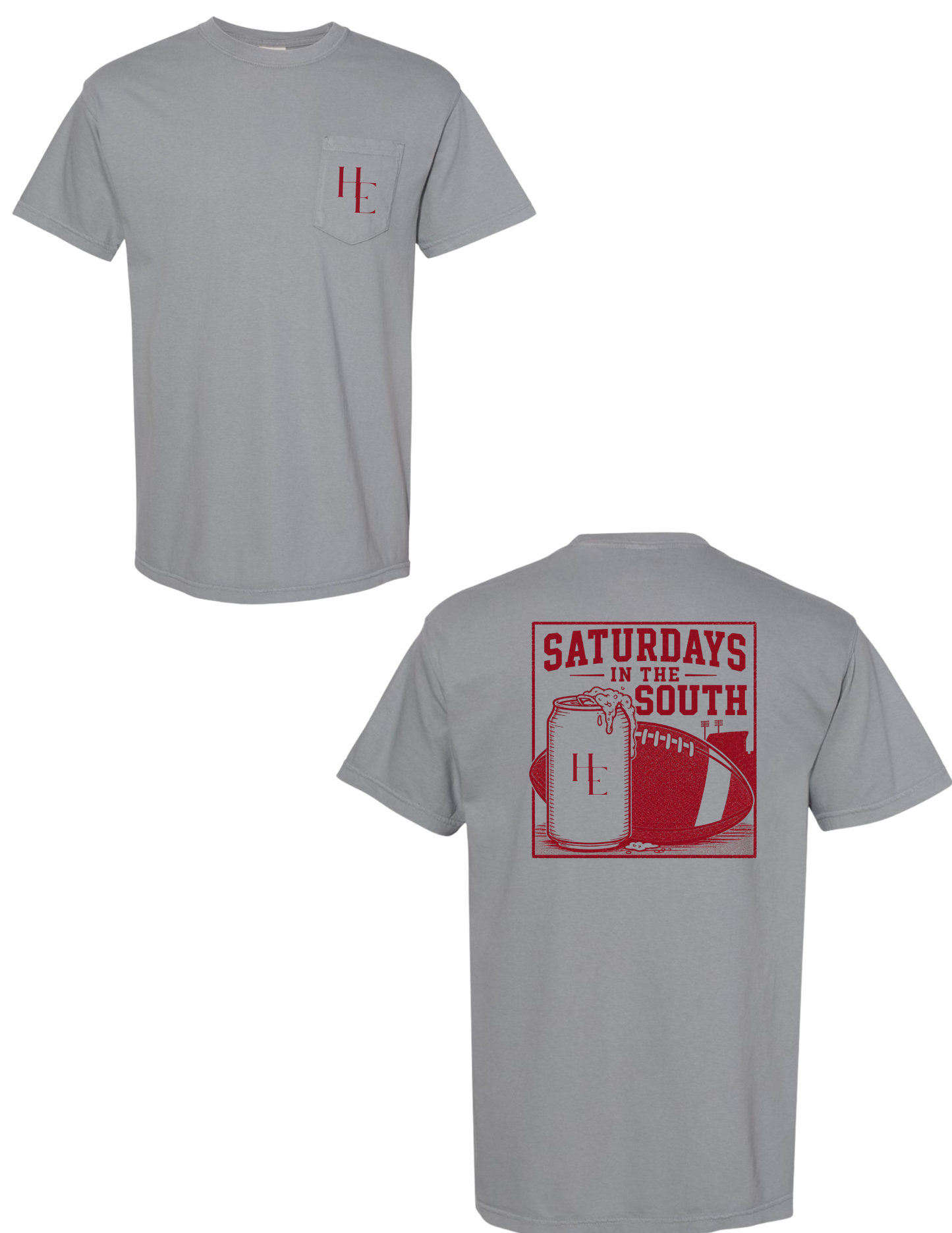 Hen + Eve Saturdays in the South Comfort Colors Pocket Tee