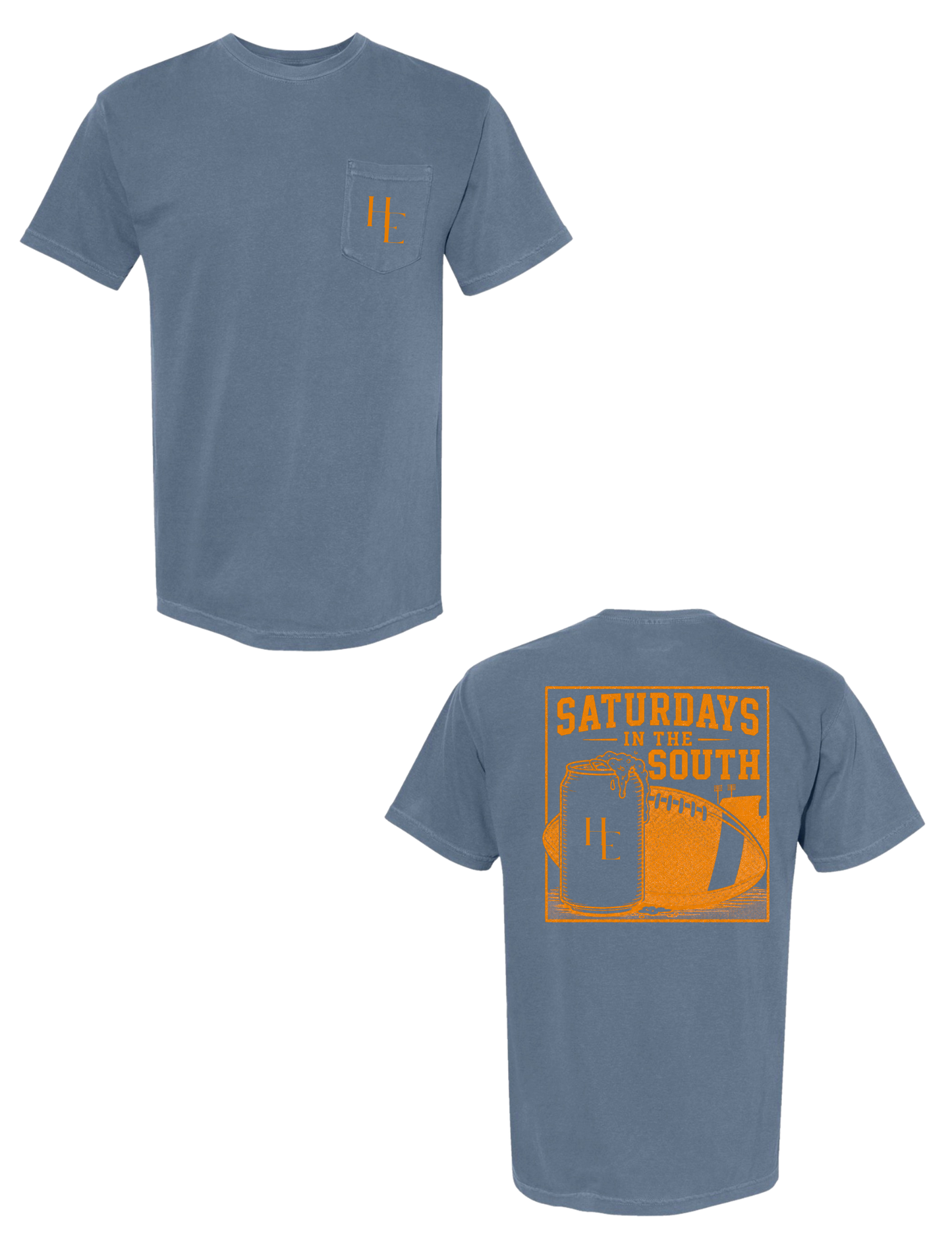 Hen + Eve Saturdays in the South Comfort Colors Pocket Tee