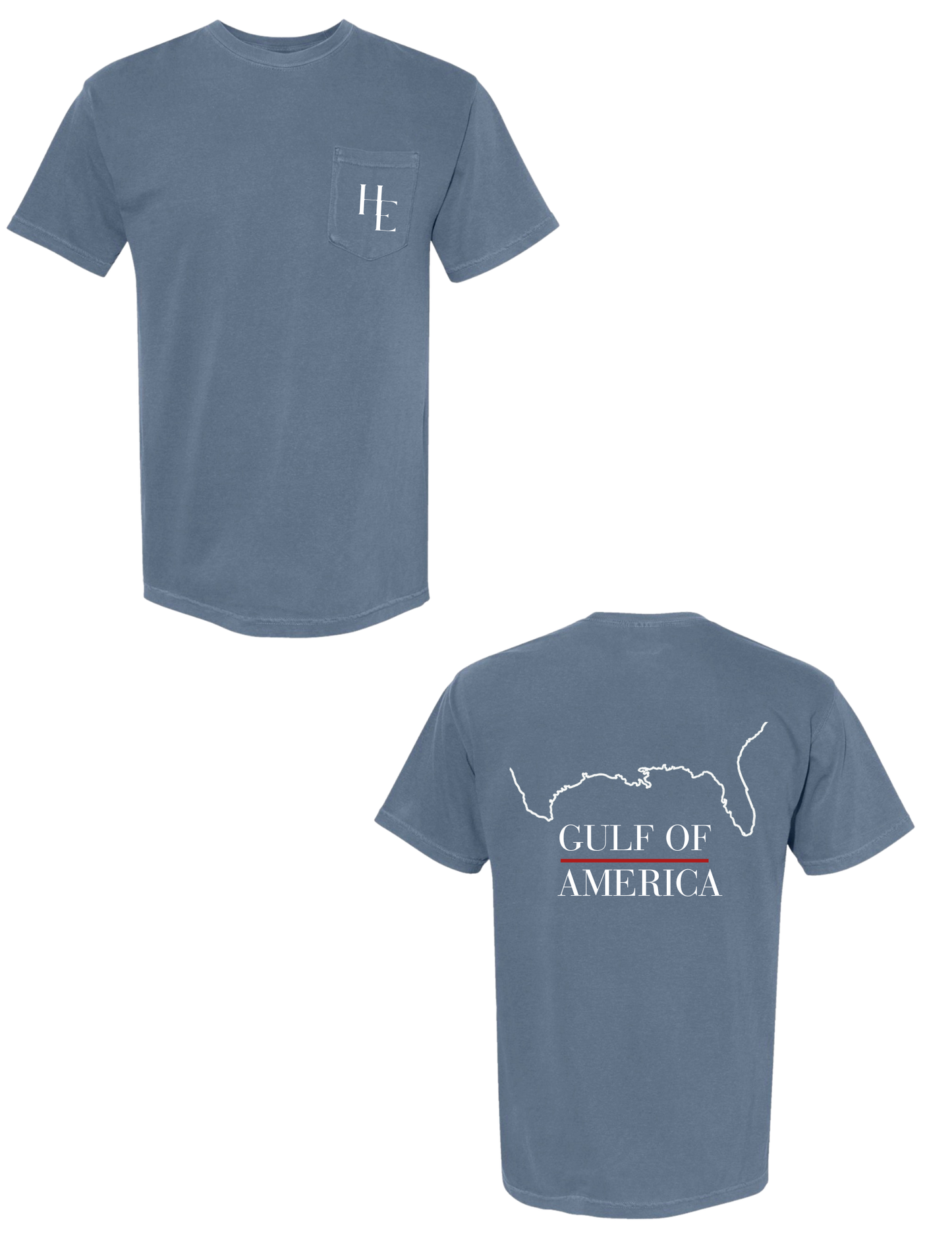 Hen + Eve Gulf of America Comfort Colors Pocket Tee
